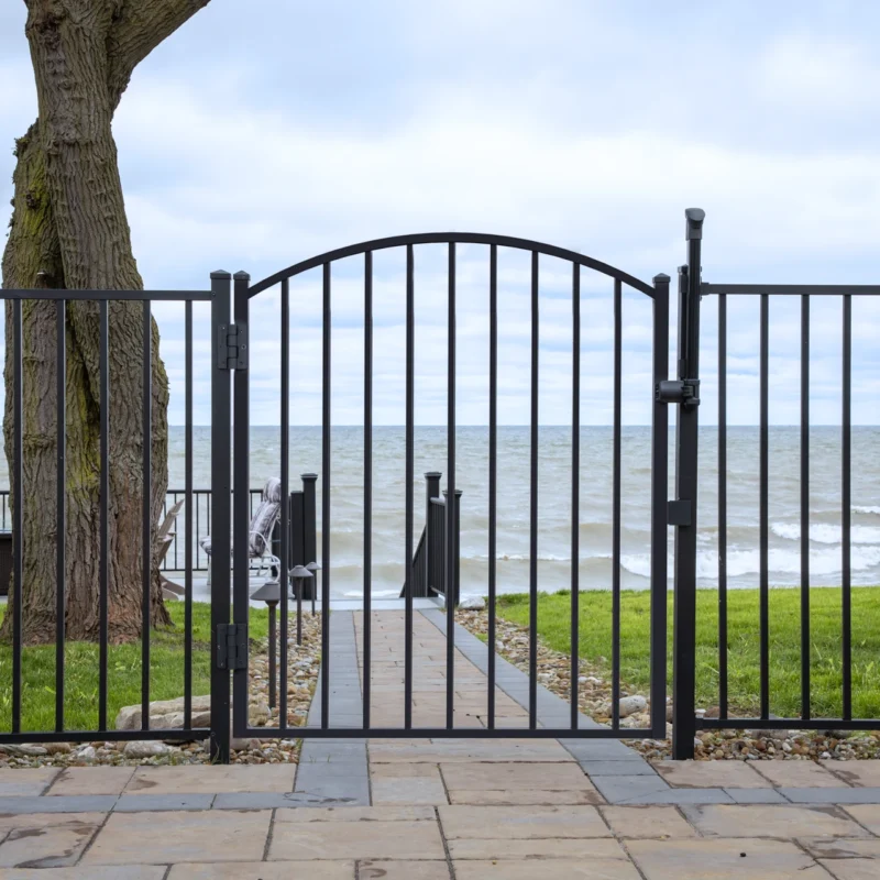 73017992-73015004-2-RailAluminumGateAndFence-ArchedGate