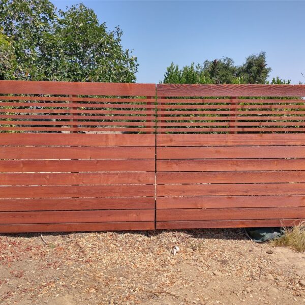 custom redwood gate