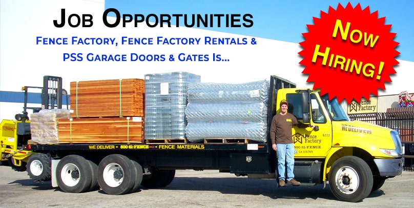 fence factory corporation job opportunities graphic from Fence Factory Corporation