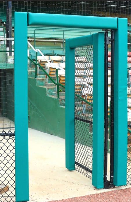 Padded court gate and posts
